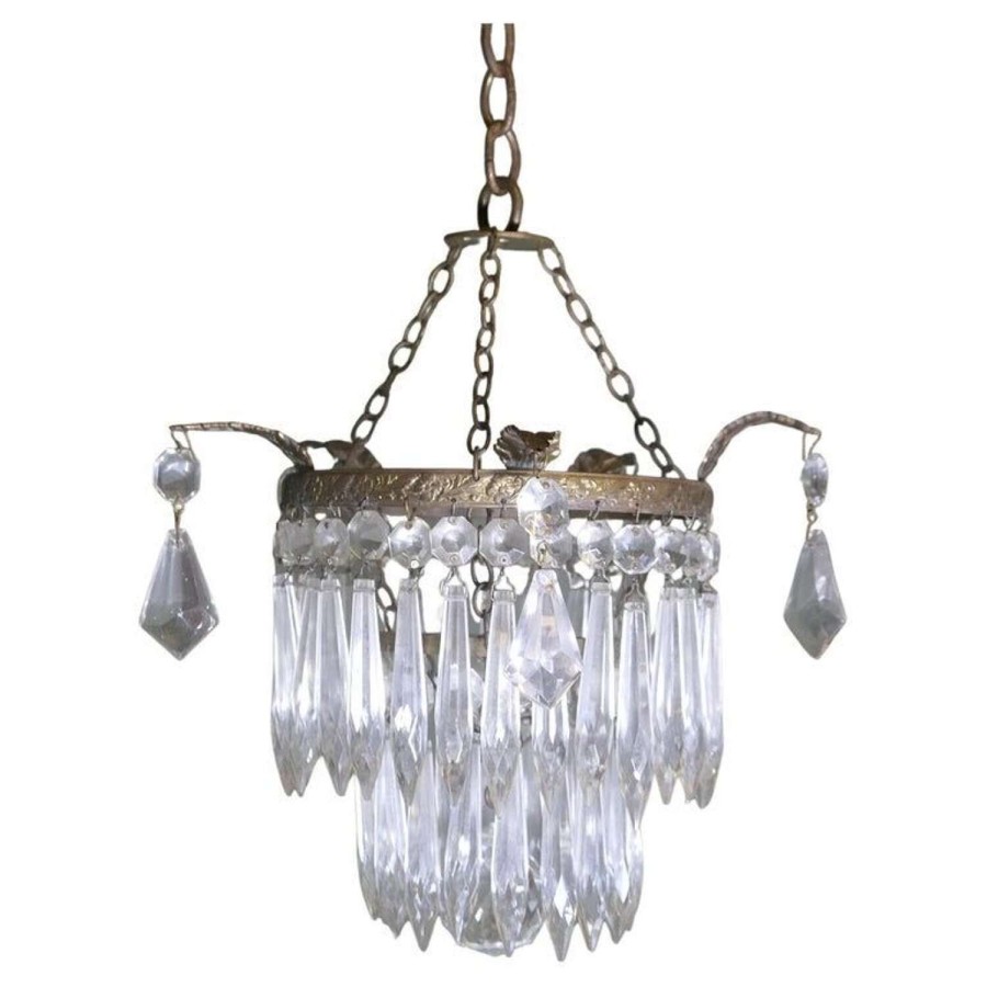 A Lovely Waterfall 2 Tier Crystal Chandelier