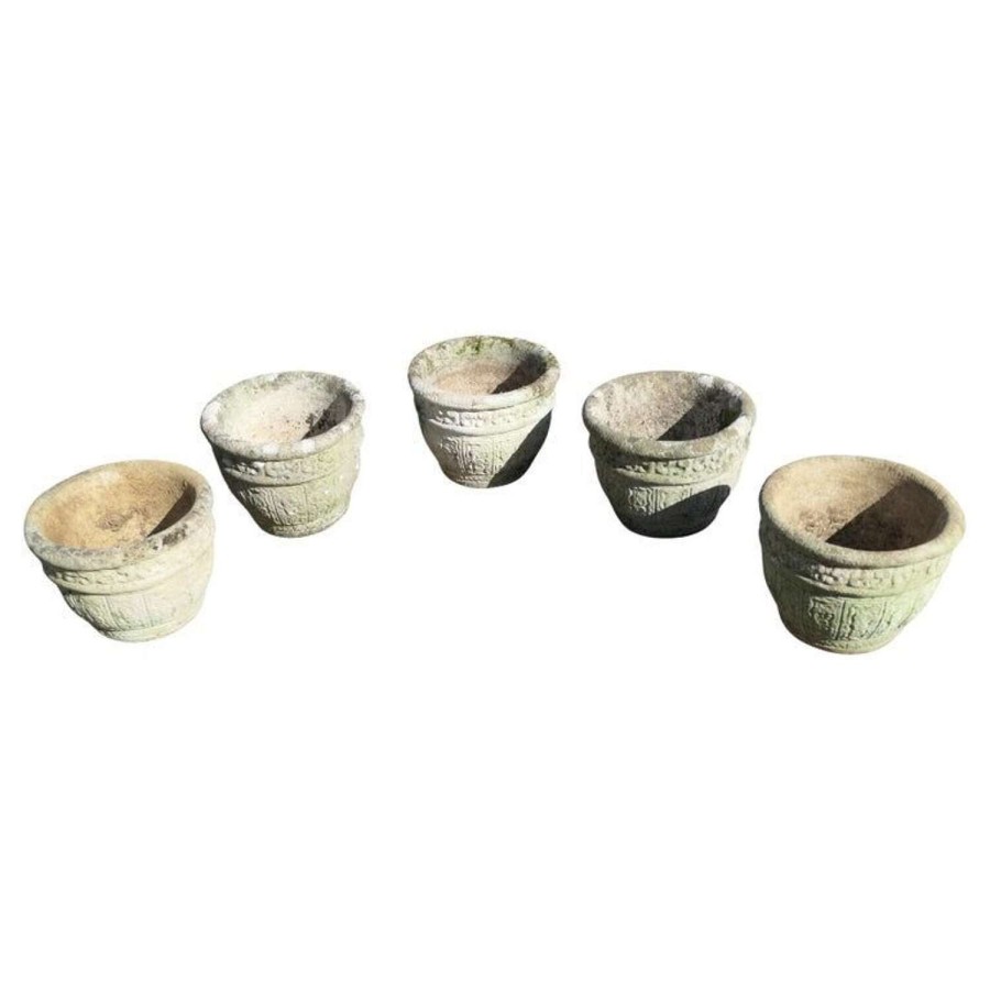 A set of 5 Studio Stonehouse Cotswold Planters