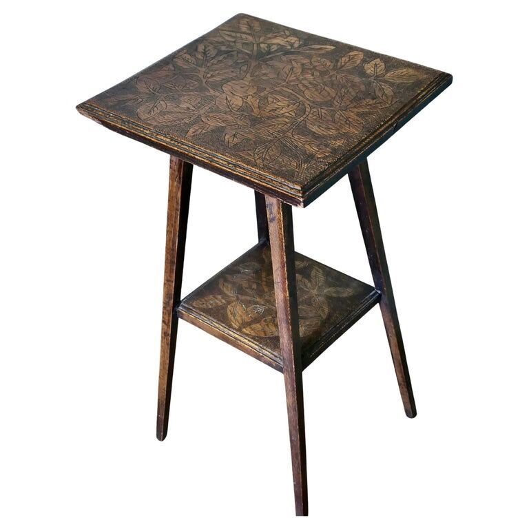 An Edwardian Carved Oak Etagere or Occasional Table - Image 2