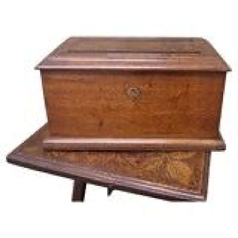 Arts and Crafts Golden Oak Correspondence, Post or Letter Box