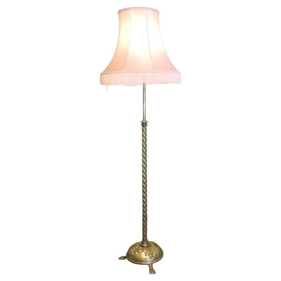 Arts and Crafts Telescopic Brass Floor Lamp