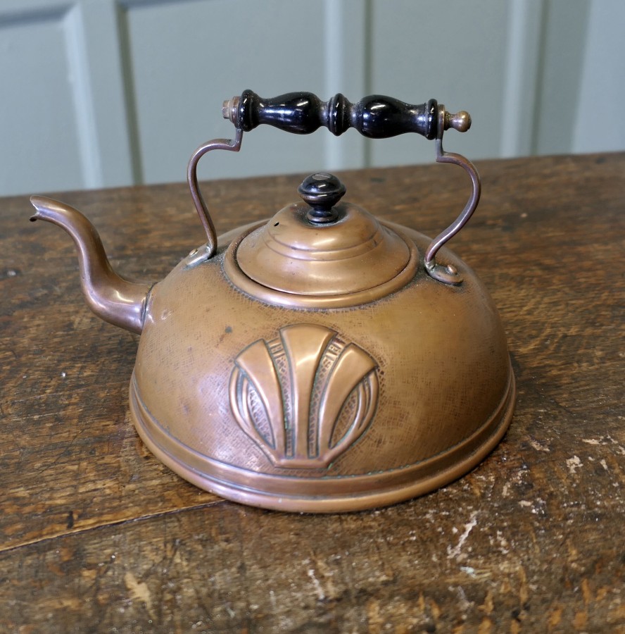 Arts & Crafts Vintage Copper Kettle - Image 3