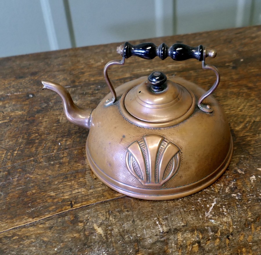 Arts & Crafts Vintage Copper Kettle - Image 4