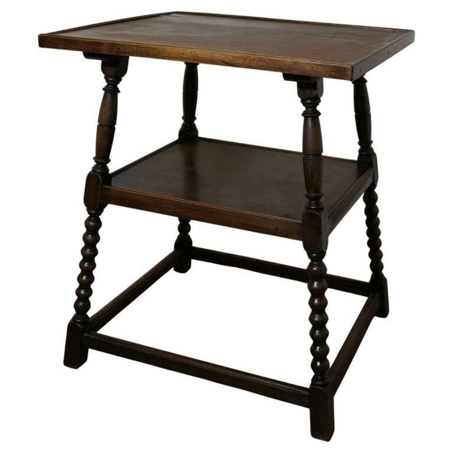 Edwardian Walnut 2 Tier Occasional Table
