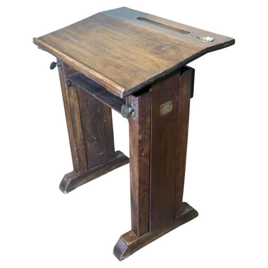 French Adjustable Clerks Desk Restaurant Station Greeter