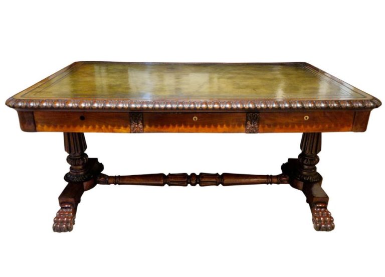 George IV Mahogany Partners Writing Table Attributed to the Manner of Gillows, Circa 1825