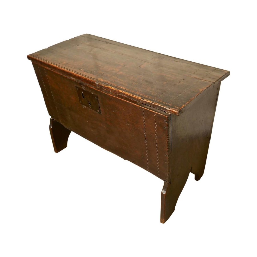 Georgian 5 Plank Oak Coffer