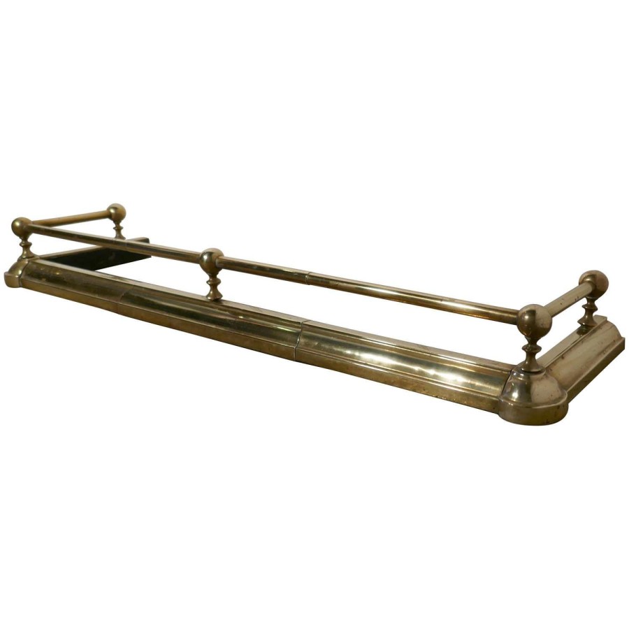 Large 19th Century Brass Fender