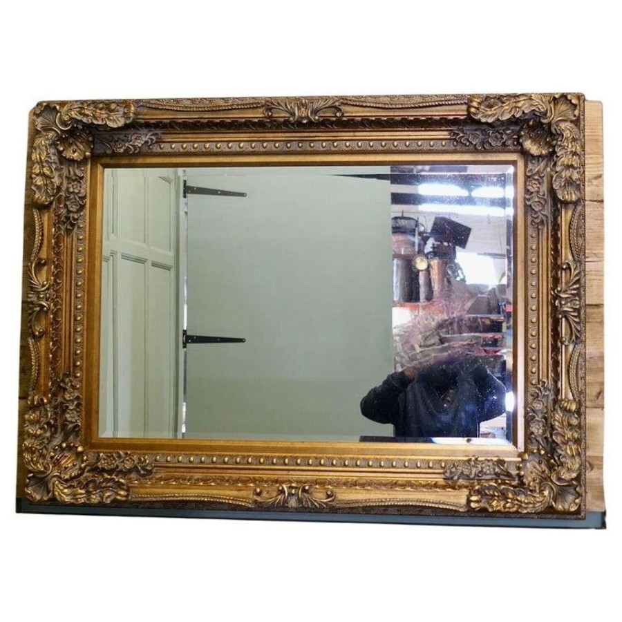 Large Decorative Gilt Wall Mirror