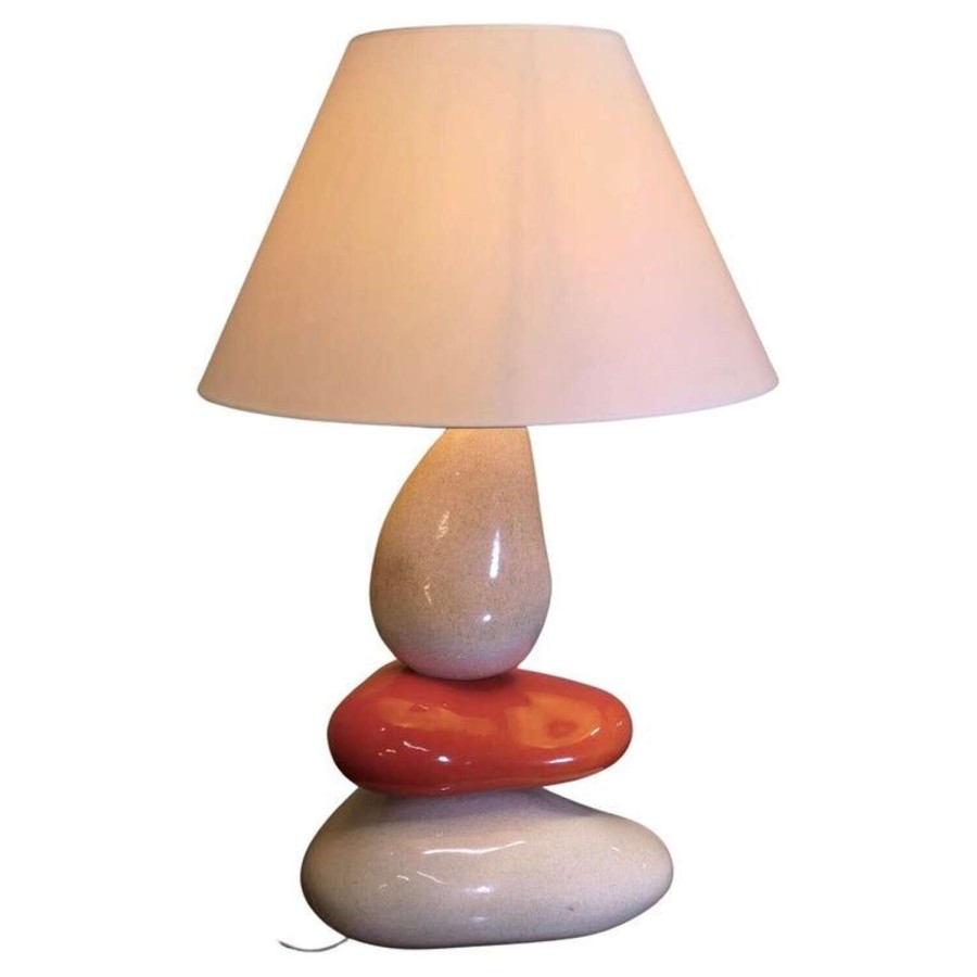 Large Francois Chatain Pebble Lamp from France