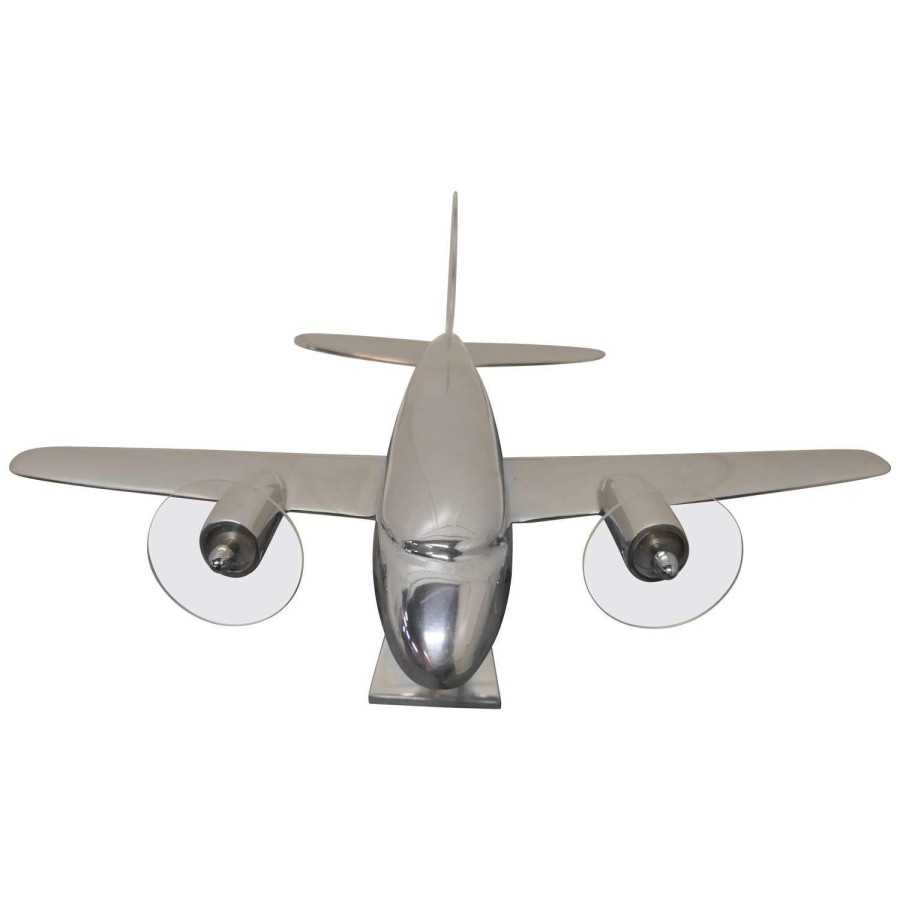 Large French Chrome Desktop Model of Douglas DC3