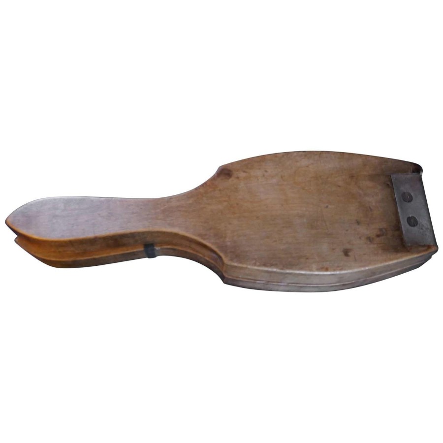 Mid-19th Century Wood and Ceramic Lemon Squeezer