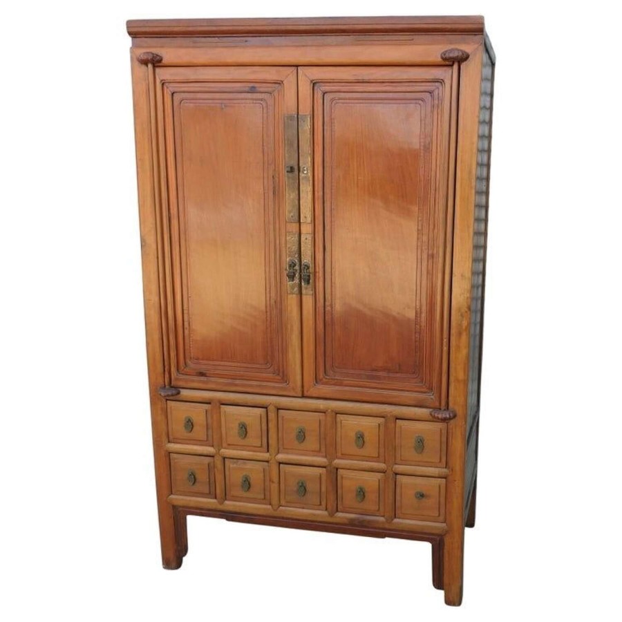 Old Teak Cupboard with 10 Drawers