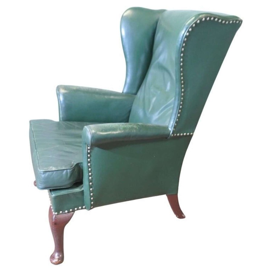 Parker Knoll Wing Back Leather Library Chair