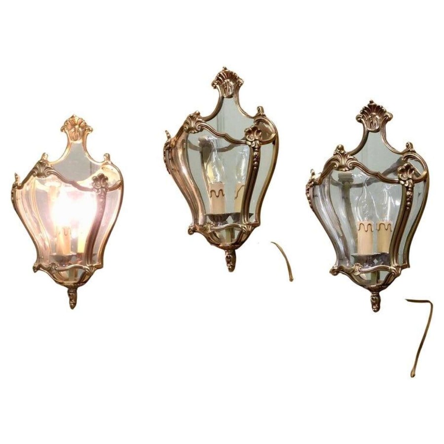 Set of 3 Louis XV Maison Arlus Style French Wall Lights