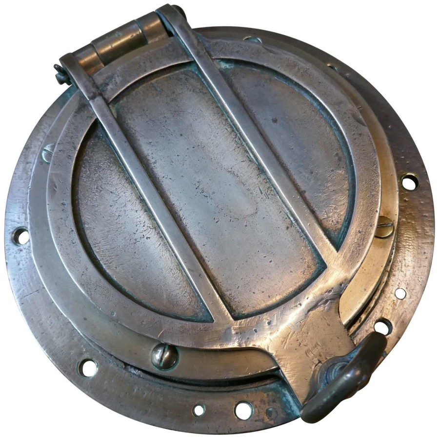Small Antique Bronze Brass Opening Porthole with Deadlight