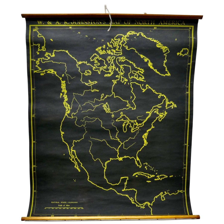 University Chart “Black Map of North America