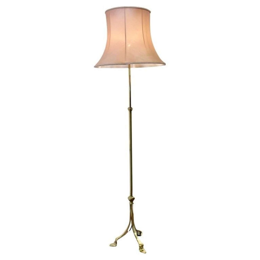 Very Attractive Arts and Crafts Brass Floor Lamp, Standard Lamp