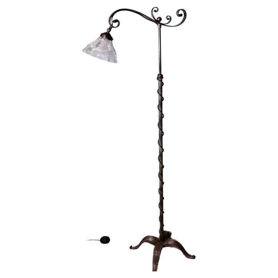 Very Unusual Arts and Crafts Telescopic Floor Lamp