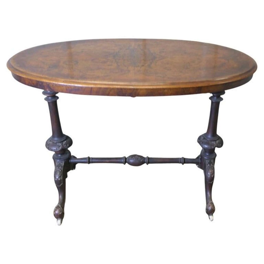 Victorian Oval Walnut Centre or Hall Table