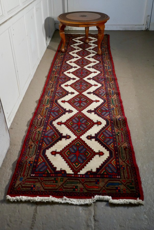 Vintage Hand Woven Persian, Carpet Runner - Image 8