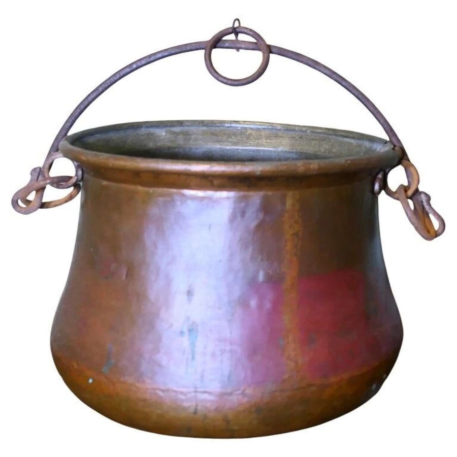 19th Century Copper Cauldron Cooking Pot