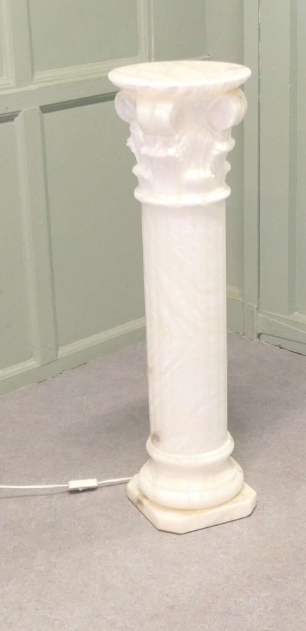 19th Century French Marble Illuminated Torchere Column