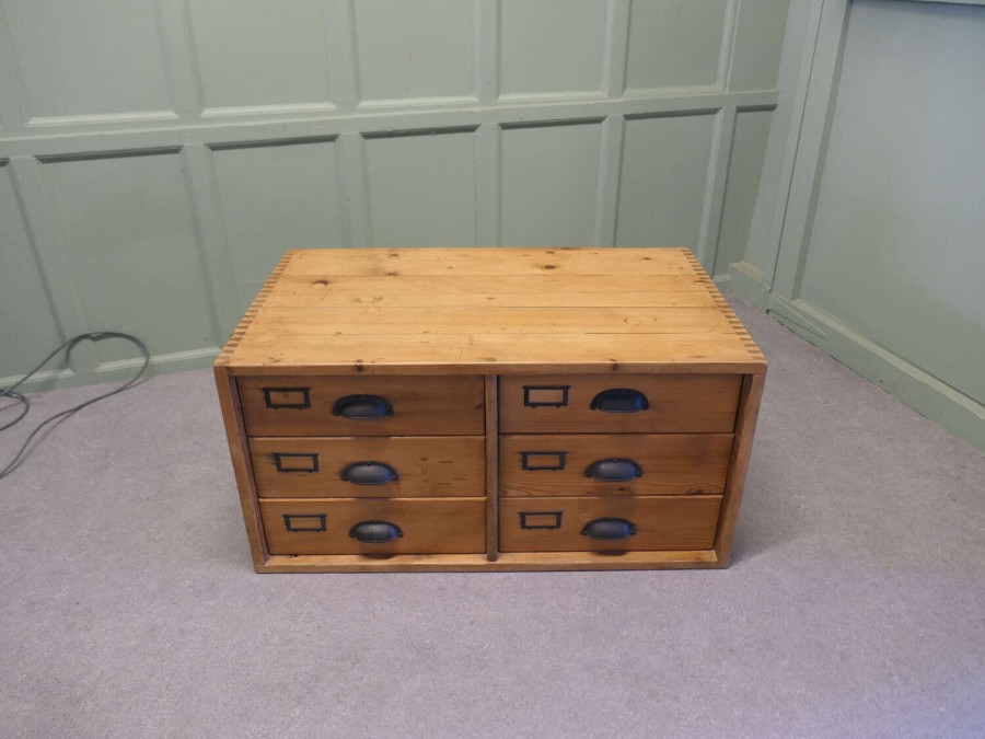 19th Century Pine Filing Cabinet Drawers, Coffee Table