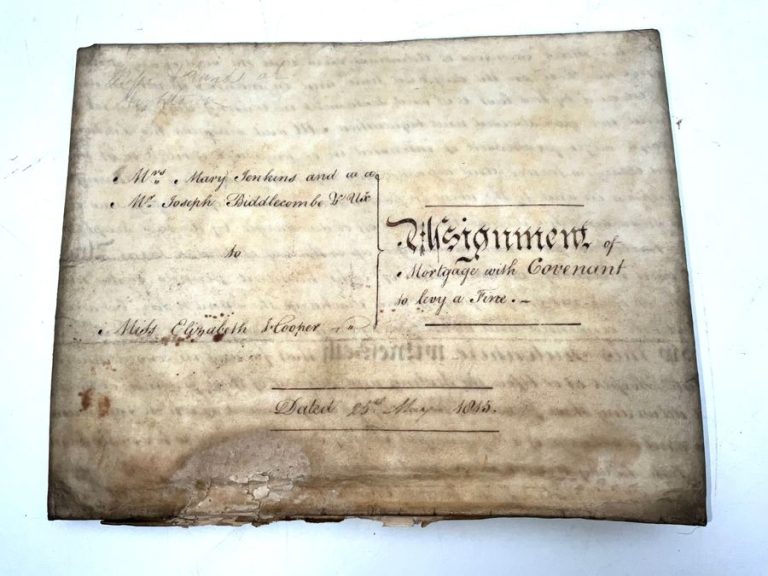 A 18TH CENTURY MANUSCRIPT INDENTURE