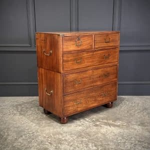 Victorian Mahogany Military Campaign Chest