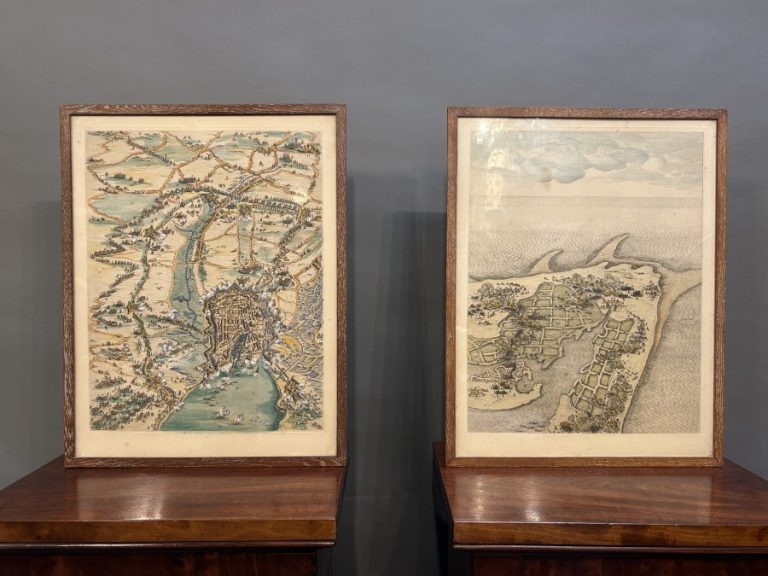 Pair C19th prints - Military formation