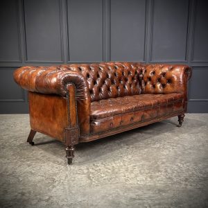 Victorian Hand Dyed Leather Chesterfield Sofa antique chesterfield Antique Sofas Victorian Hand Dyed Leather Chesterfield Sofa