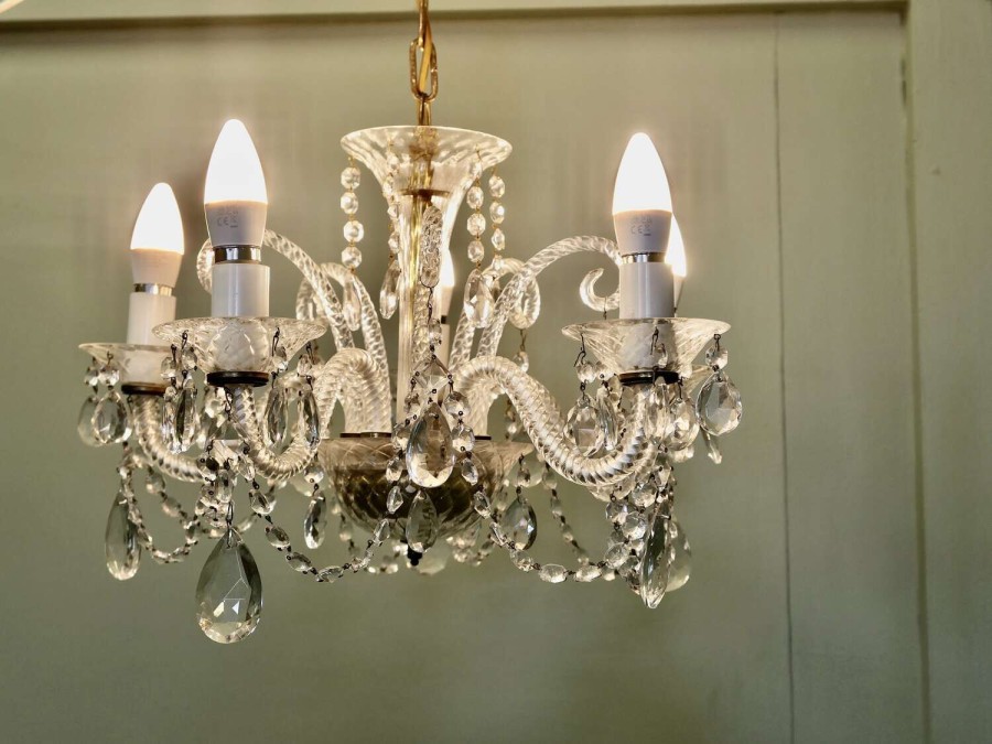 A Charming 5 Branch Venetian Style Chandelier