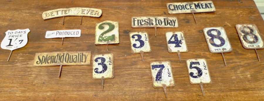 A Collection of Pre Decimal Grocers Price Labels A wonderful collection