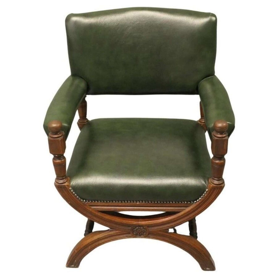 A Handsome Piece, 19th Century X Framed Desk Chair