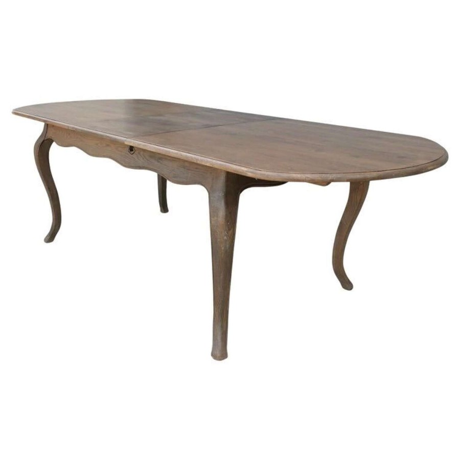 A Large French Elm Extending Dining Table