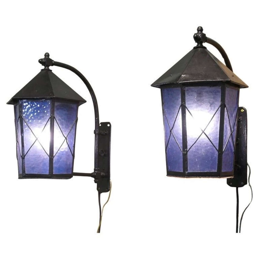 A Large Pair of Entrance Door Wall Lights, Wall Lanterns