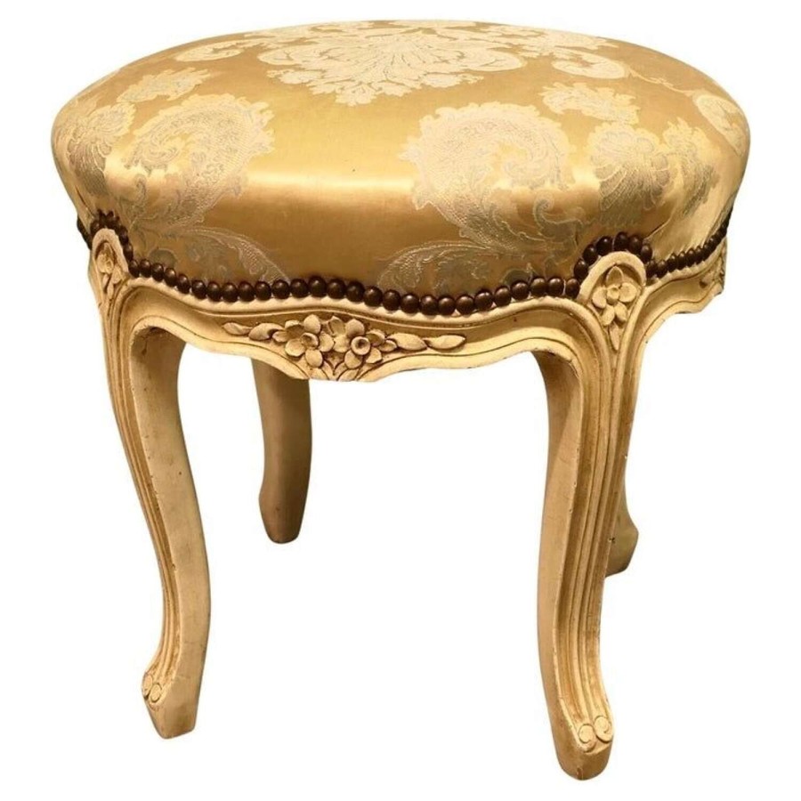 A Louis XVI style Painted Circular Boudoir Stool