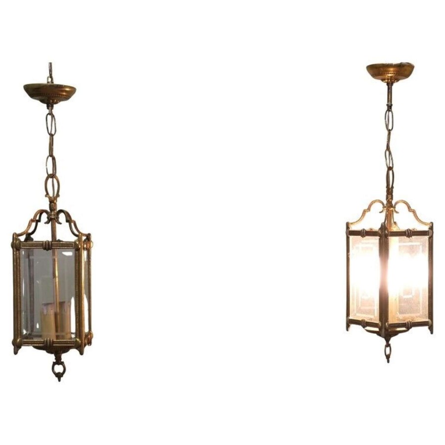 A Pair of Art Deco French Hanging Lanterns