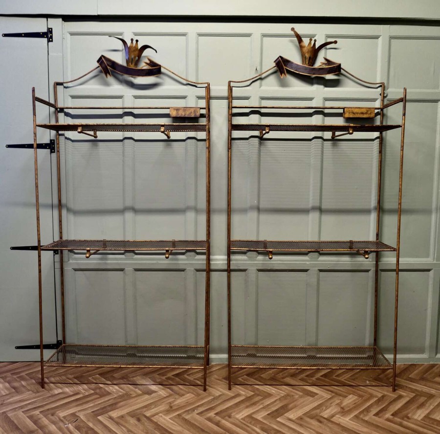 A Pair of French Art Deco Outfitter’s Shop Display Shelf Units