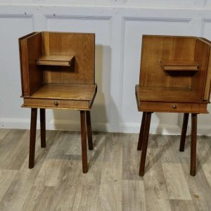 A Pair of French Arts and Crafts Outré Bedside Tables A very attractive pair of cabinets