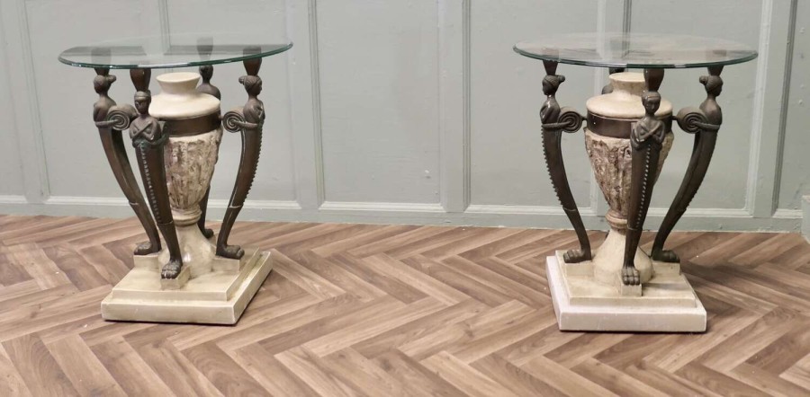 A Pair of Italian Classical Style Side Tables
