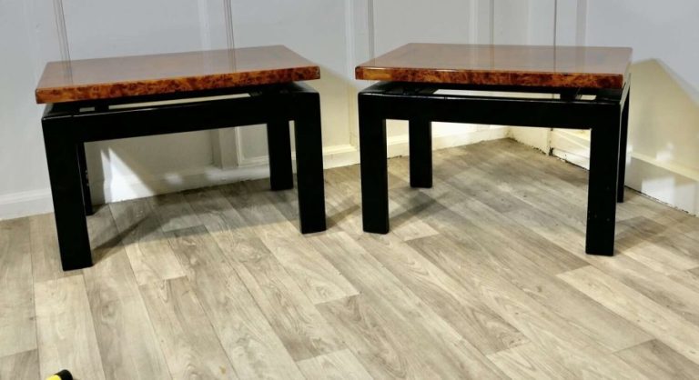 A Super Pair of Art Deco Design Floating Top Low Tables