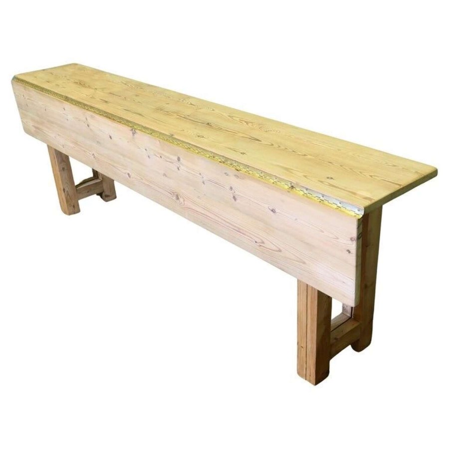 A Very Long Extending Pine Dining Table