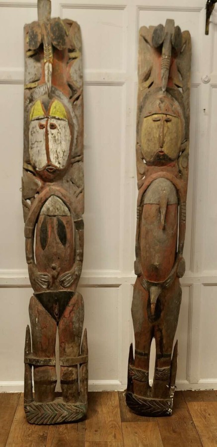 African Marriage Figures Pair of Carved Panels