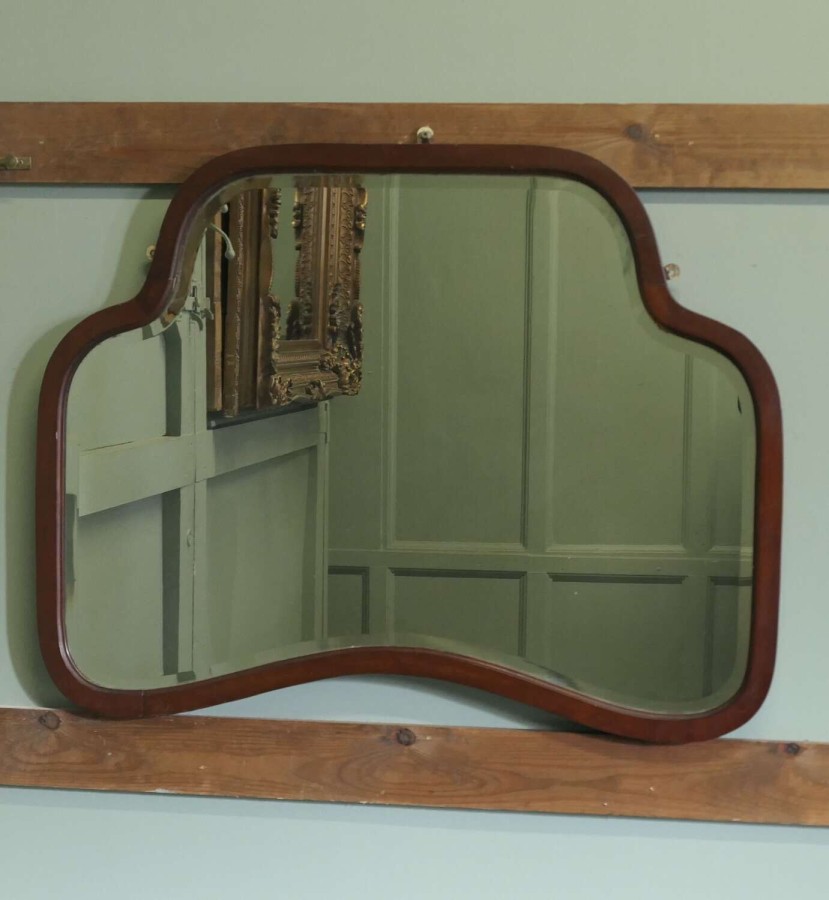 An Attractive Art Deco Walnut Mirror