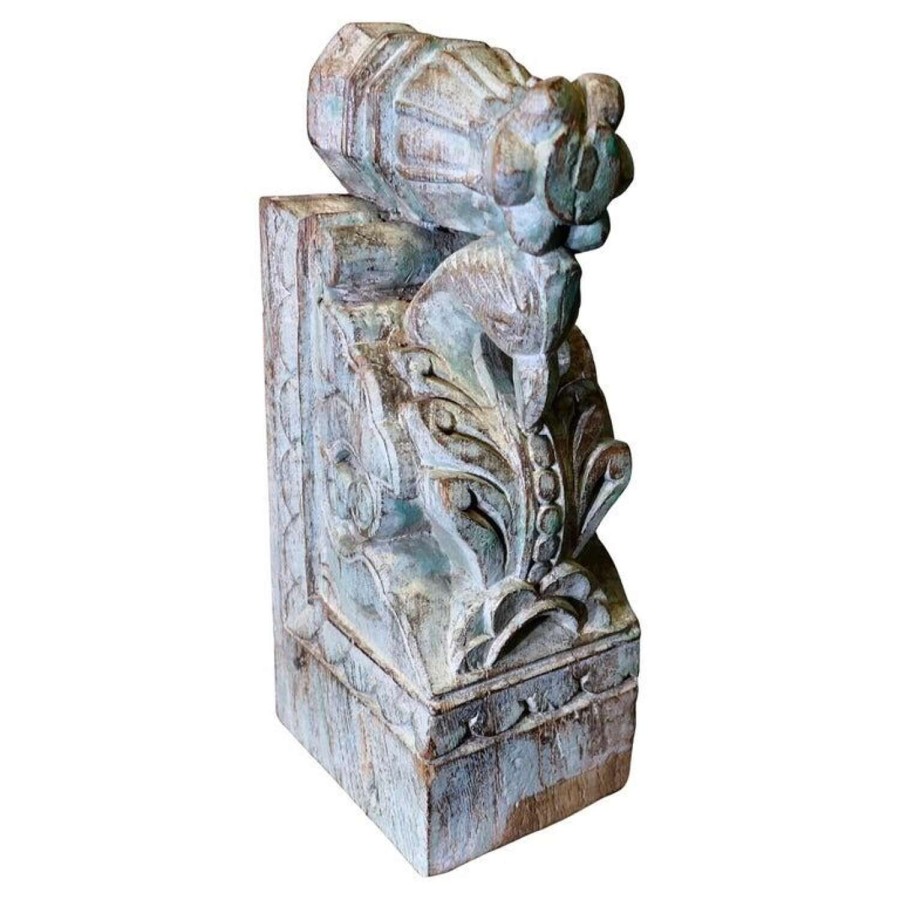 Ancient Carved Wooden Architectural Indian Roof Decoration