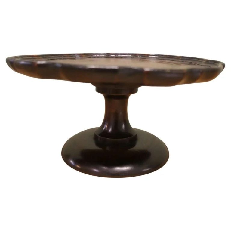 Art Deco Oak Lazy Susan Tazza