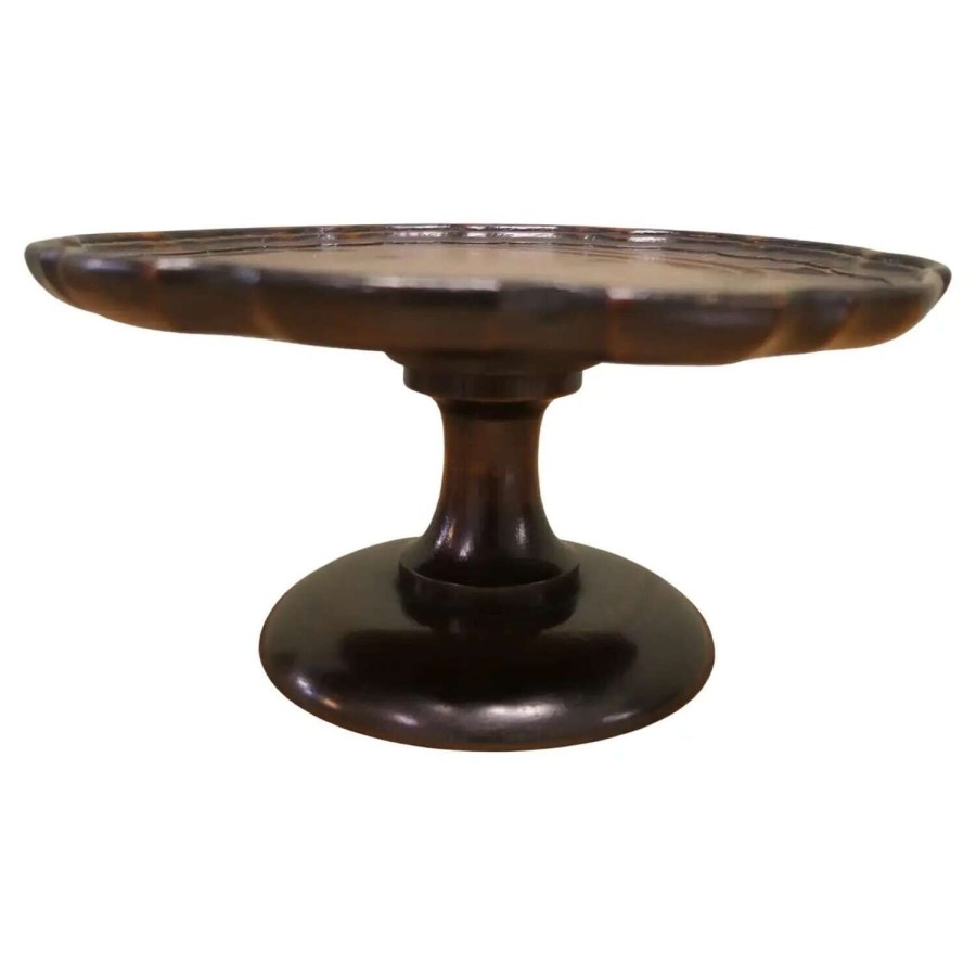 Art Deco Oak Lazy Susan Tazza