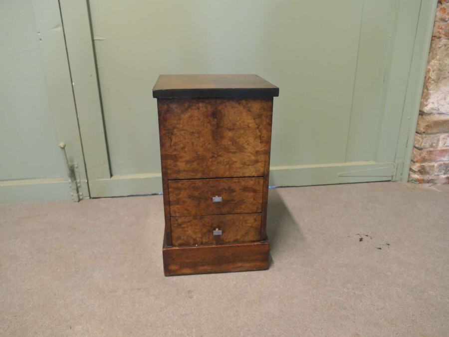 Art Deco Walnut Oak Sewing Box Chest of Drawers